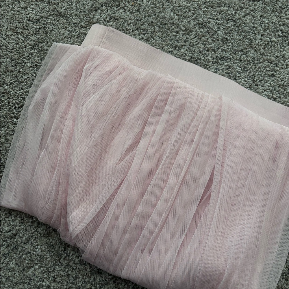 Coachella Elegant Pink Thule Pleated Skirt - Picture 3 of 6